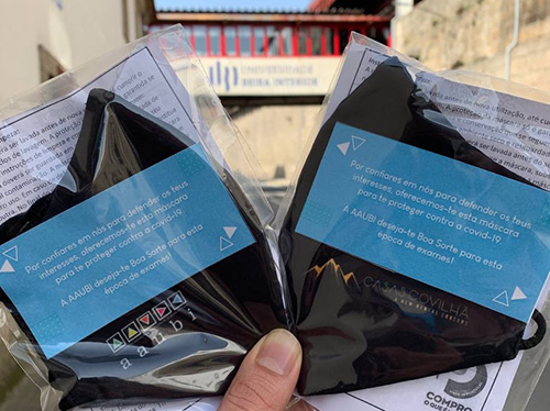 Associação Académica da UBI entrega máscaras aos alunos para desejar boa sorte para os exames