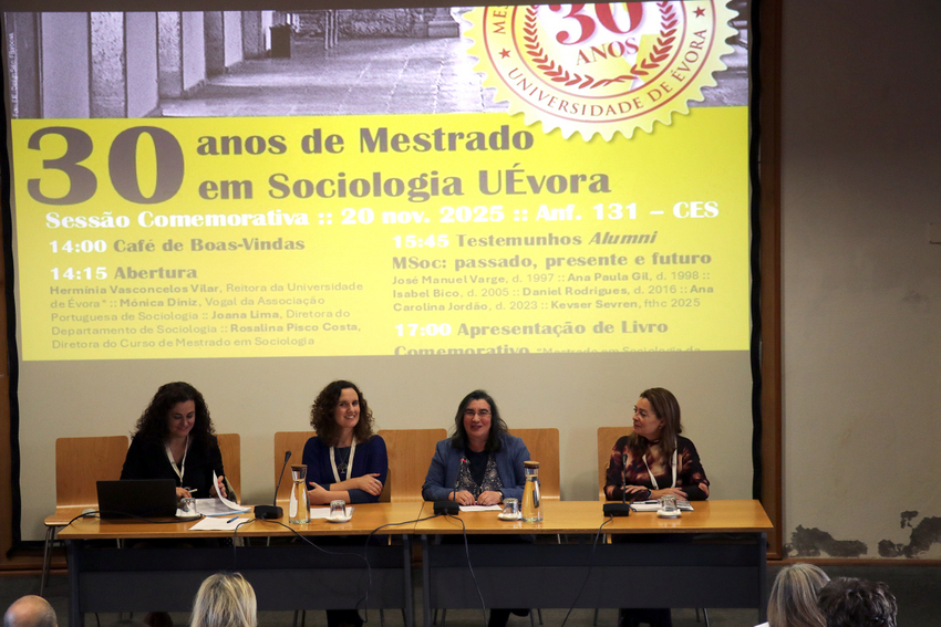 Universidade de Évora assinala 30 anos do Mestrado em Sociologia