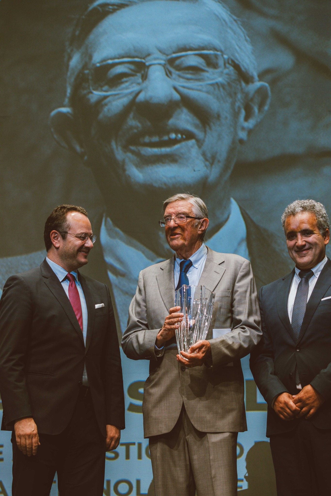 Carlos Salema com os presidentes da Câmara de Leiria e do Politécnico