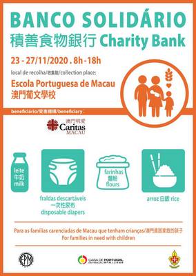 Banco solidário na Escola de Macau